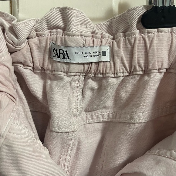 Zara Paperbag High Waisted Baggy Jeans Size 2 - Picture 6 of 13